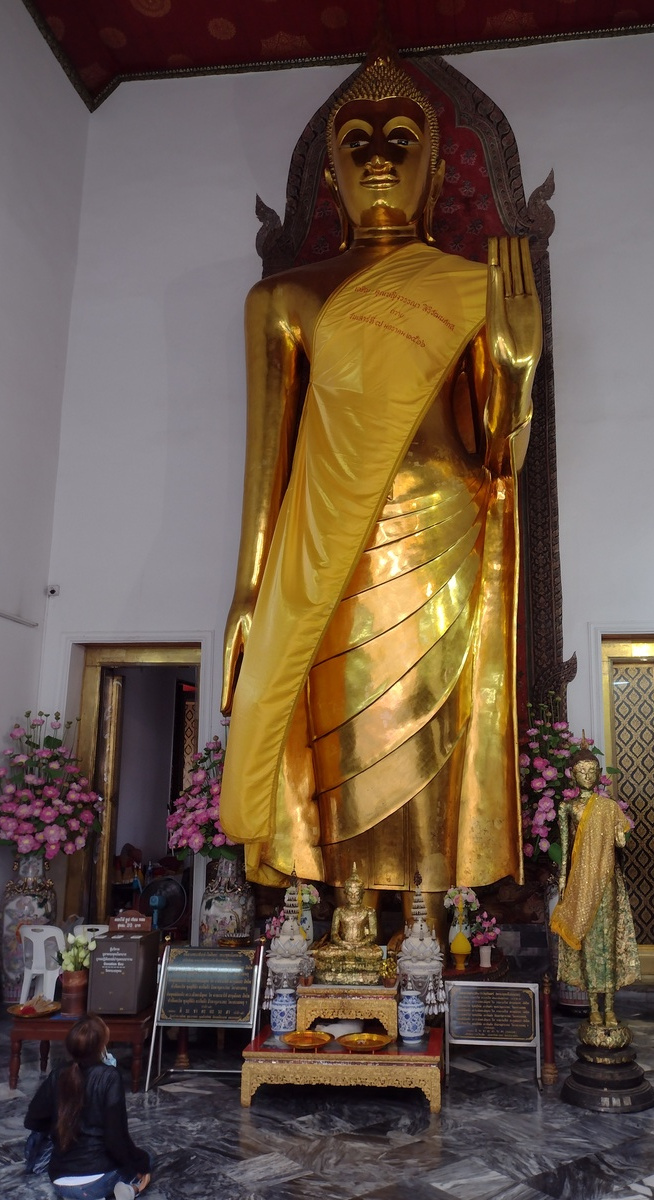 A large standing Buddha