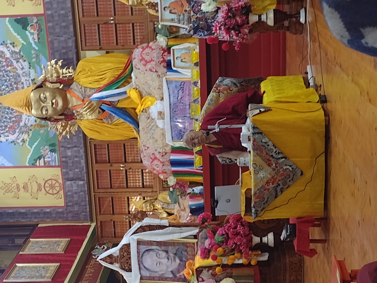 Geshe Lhakdor speaks at the Tushita Meditation Center in Dharamkot