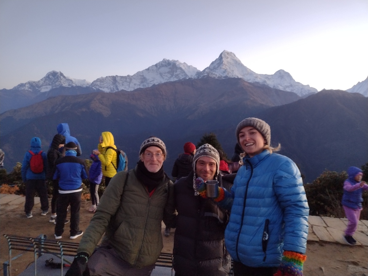 Ella, Benjamin and I at Poon Hill