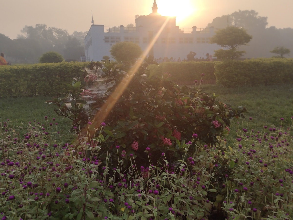 Sunrise over Maya Devi Temple