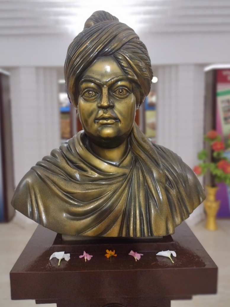 A bust of Swami Vivekananda