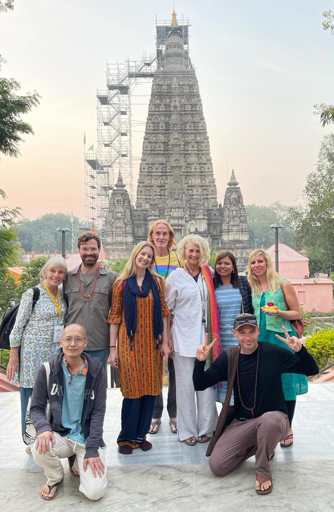 Group shot inside Bod Gaya