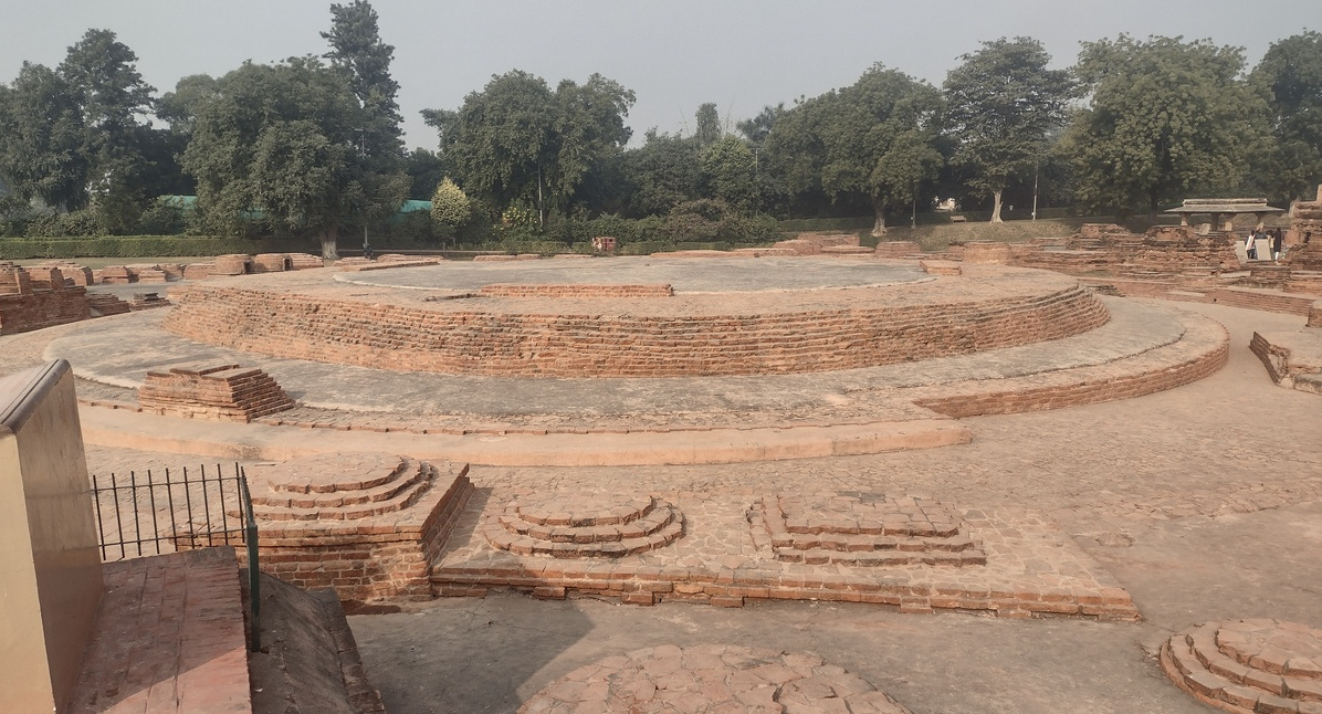 Ruins of the Sarnath relic stupa