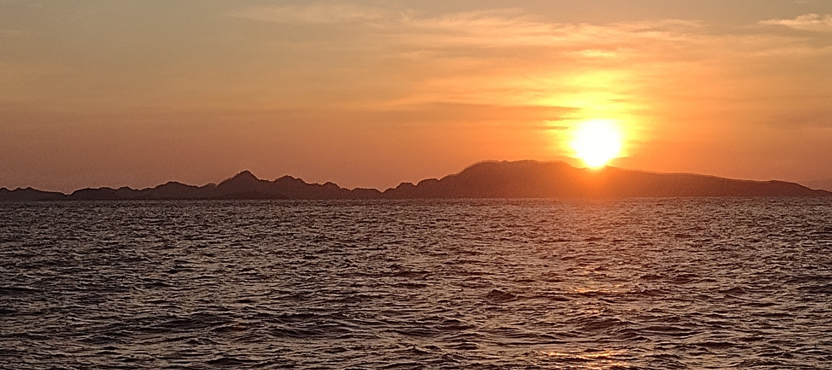Smooth sailing at sunrise, day 3