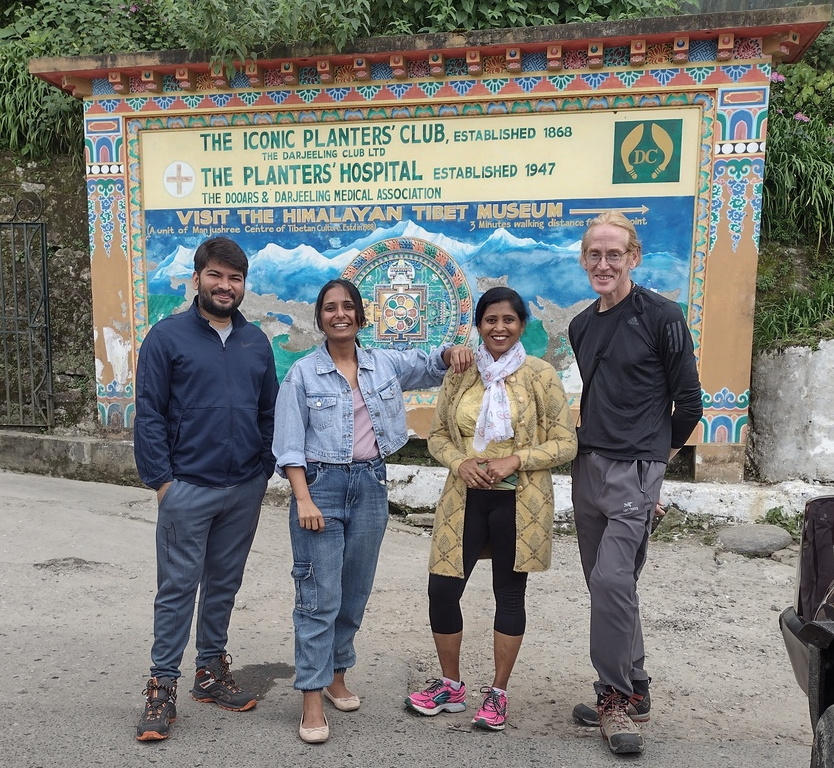 Ajay, Mansi, Niru and I about to board vehcile to start trek.